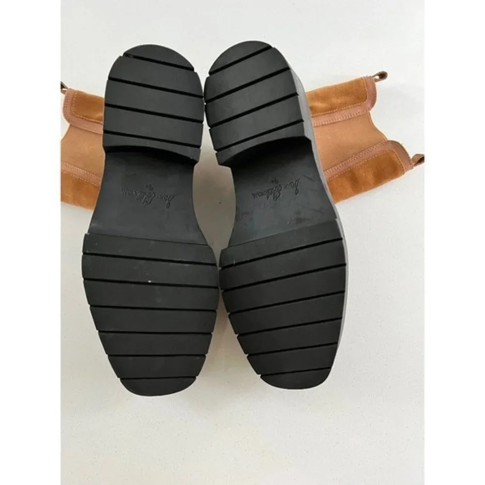 SAM EDELMAN Lulia leather-trimmed suede Chelsea boots Size 9.5